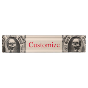 Spooky Human Skulls Thunder_Cove Nameplate