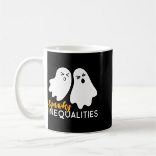 Spooky Inequalities Ghosts - Halloween Math Coffee Mug