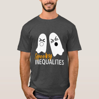Spooky Inequalities Ghosts Halloween Matheache T-Shirt