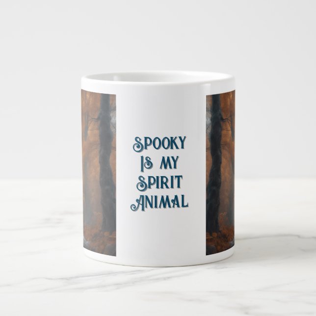 Spooky is my Spirit Animal Large Coffee Mug (Front)