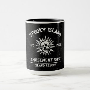 Spooky Island Est 2002 Amusement Park Skull Mug