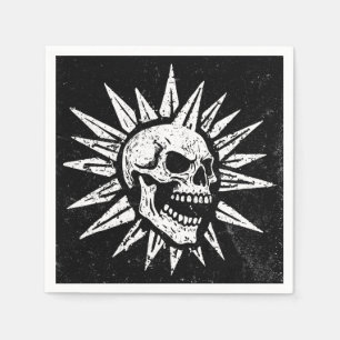 Spooky Island Est 2002 Amusement Park Skull Napkin