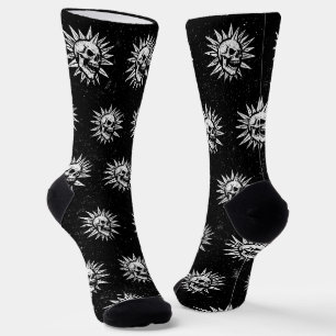 Spooky Island Est 2002 Amusement Park Skull Socks