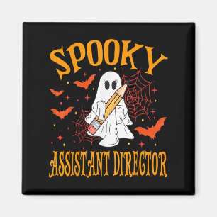Spooky Istant Director Ghost Funny Halloween Schoo Magnet