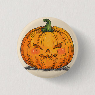 Spooky Jack O' Lantern 3 Cm Round Badge