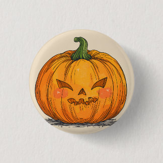 Spooky Jack O' Lantern 3 Cm Round Badge