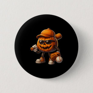 Spooky Jack O Lantern Baseball Halloween Costumes 6 Cm Round Badge
