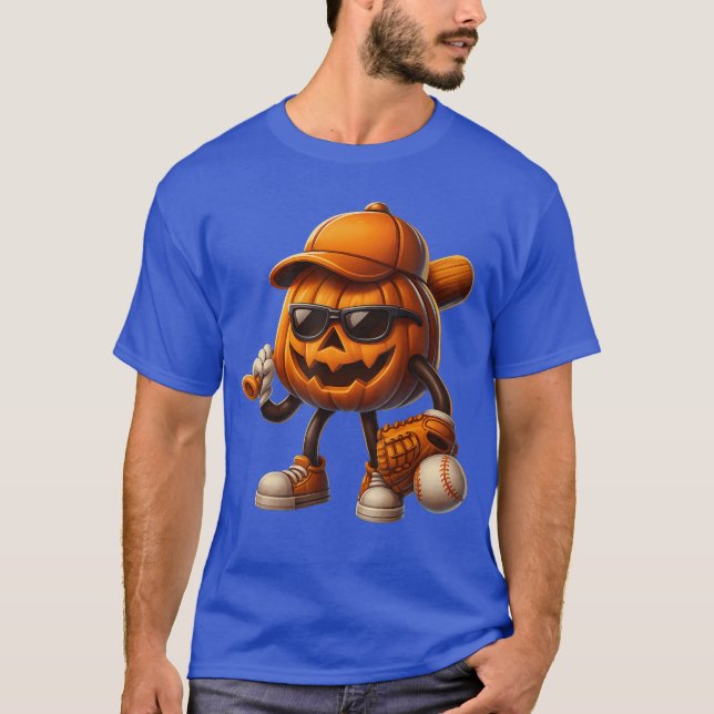 Spooky Jack O lantern Baseball Halloween Costumes  T-Shirt (Front)