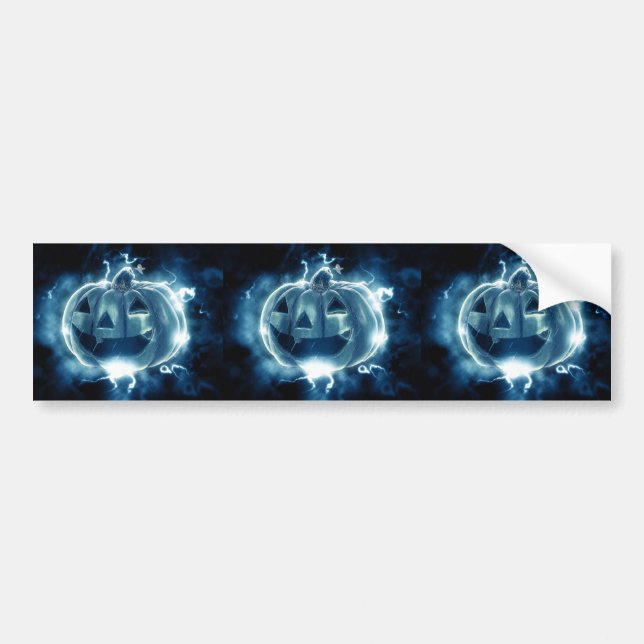 Spooky Jack-o-Lantern Bumper Sticker (Front)