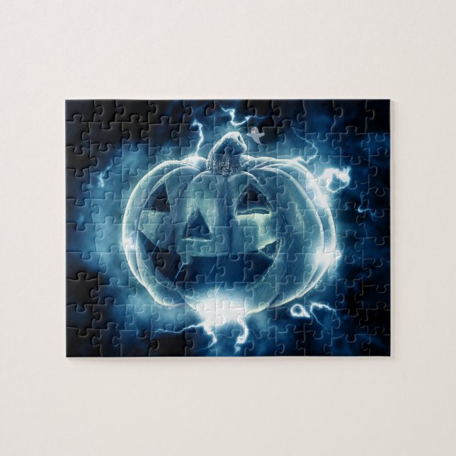 Spooky Jack-o-Lantern Jigsaw Puzzle (Horizontal)