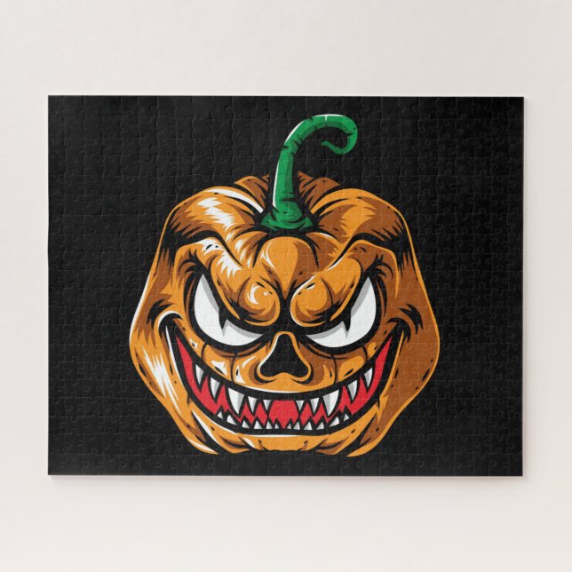 Spooky Jack-O-Lantern Jigsaw Puzzle (Horizontal)