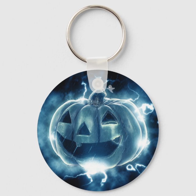 Spooky Jack-o-Lantern Key Ring (Front)