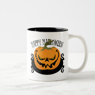 Spooky Jack-o-lantern Two-Tone Mug