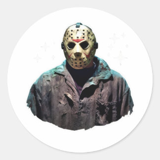 Spooky Jason Mask Sticker – Perfect for Horror Fan
