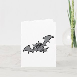 Spooky Kawaii Evil Vampire Bat Card