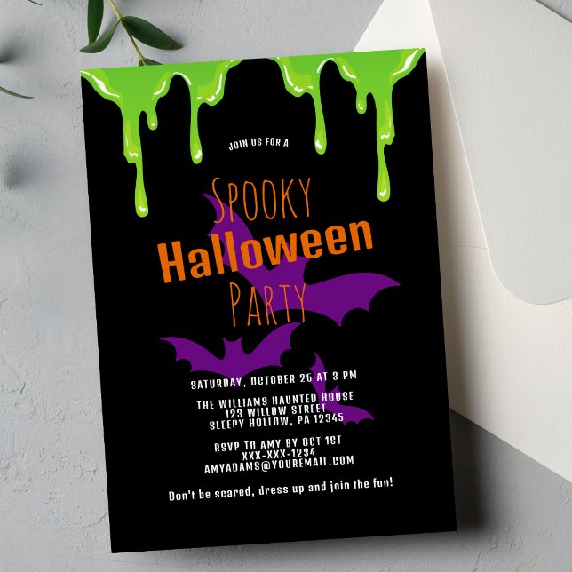 Spooky Kids Halloween Party Invitation (Creator Uploaded)