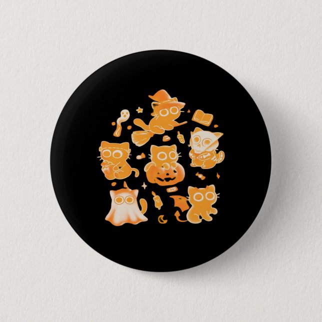Spooky Kittens Classic T-Shirt 6 Cm Round Badge (Front)