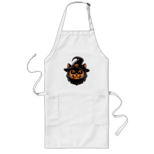 Spooky Kitty Long Apron
