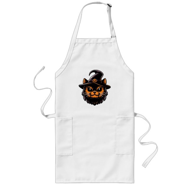 Spooky Kitty Long Apron (Front)