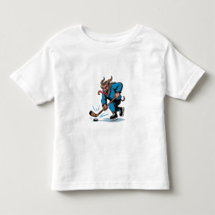 Spooky Krampus Playing Ice Hockey Christmas Toddler T-Shirt