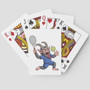 Spooky Krampus Playing Tennis Christmas Cards