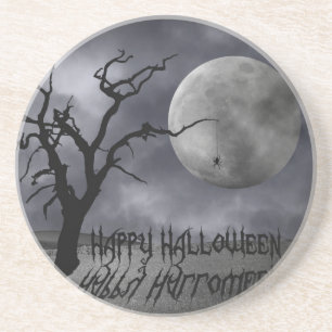 Spooky Landscape Halloween Coaster