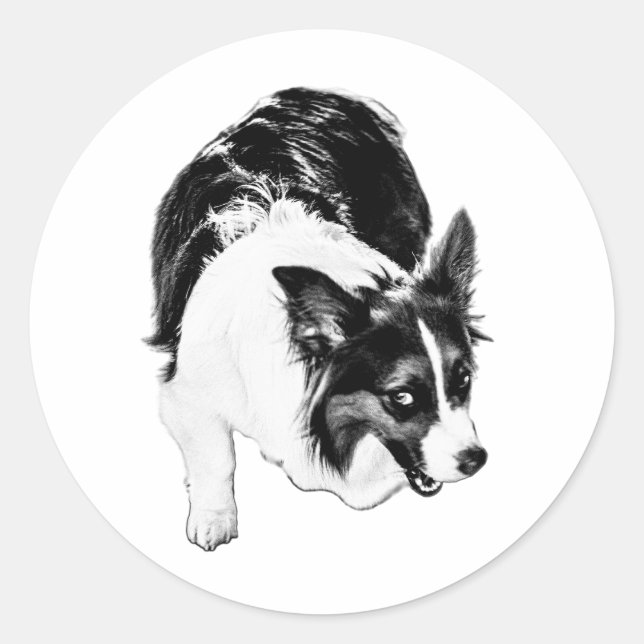 Spooky Leaf Runner Classic Round Sticker (Front)