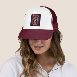 Spooky Letter H Men's Tee Shirt Trucker Hat