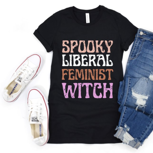 Spooky Liberal Feminist Witch Funny Political Cute T-Shirt (Creator Uploaded)