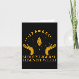 Spooky Liberal Feminist Witch Halloween Witch Vibe Card