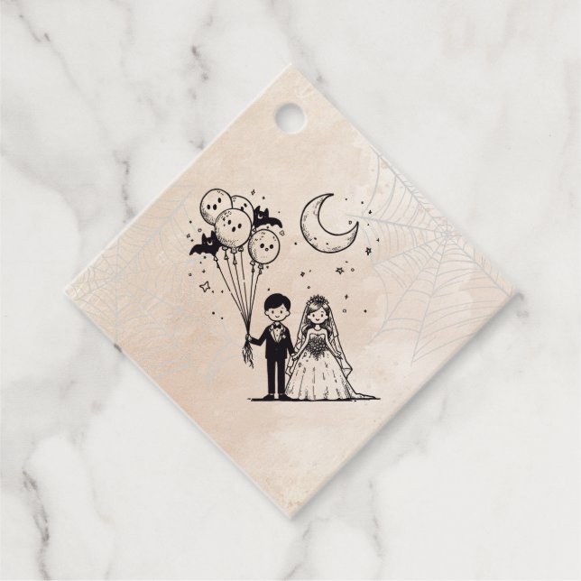 Spooky Little Couple Favour Tags (Front)