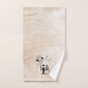 Spooky Little Couple Hand Towel