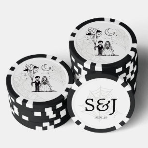 Spooky Little Couple Poker Chips