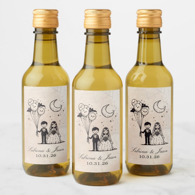 Spooky Little Couple Wine Label (Bottles)
