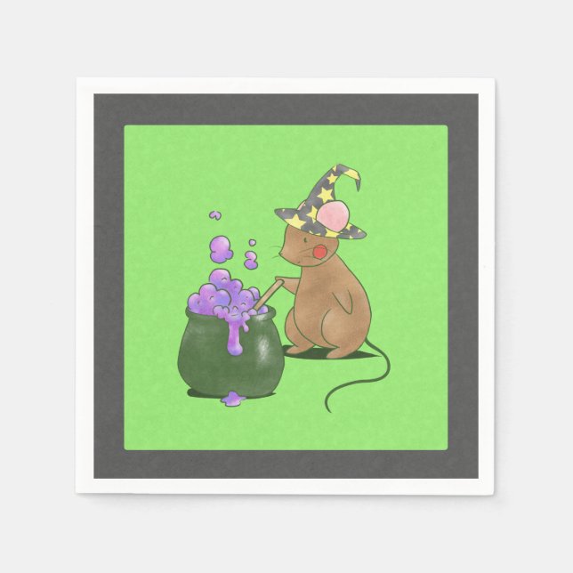 Spooky Little Mouse Napkin (Front)