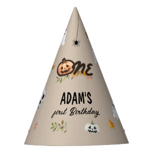 Spooky Little Pumpkin First Birthday Party Hat