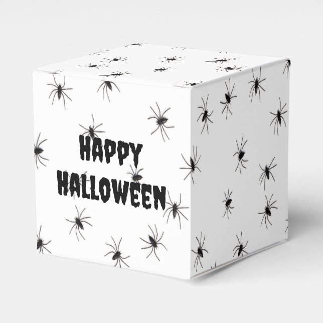 Spooky Little Spiders All Over Halloween Favour Box (Front Side)