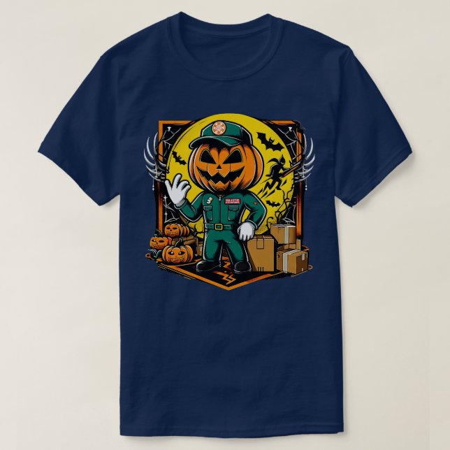 Spooky Logistics Manager Funny Halloween Witch 2 T-Shirt (Design Front)