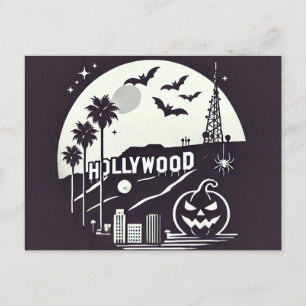 Spooky Los Angeles Halloween  Holiday Postcard