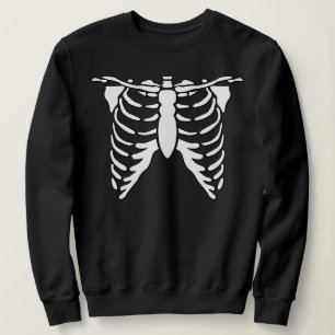 Spooky Lungs Xray Bones Graphic Horror Sweatshirt