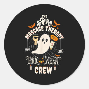 Spooky Mage Therapist Halloween Crew Lmt Therapy M Classic Round Sticker