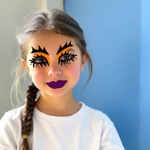 Spooky Makeup Classic Round Sticker