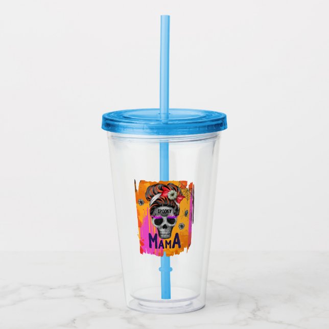 Spooky Mama Acrylic Tumbler (Front)