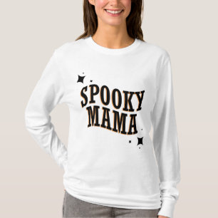Spooky Mama Funny Cute Halloween Trick or Treat T-Shirt