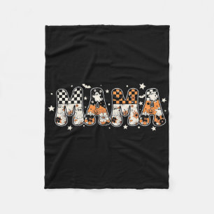 Spooky Mama Halloween Cute Ghosts And Pumpkins  Fleece Blanket