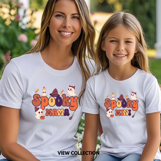 Spooky Mama Halloween Mummy and Me Matching T-Shirt (Creator Uploaded)