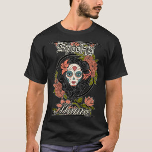 Spooky Mama Sugar Skull Girl T-Shirt