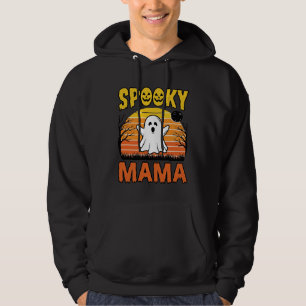 Spooky Mama Vintage Ghost Halloween Shirt Design_1
