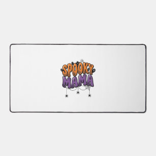 Spooky Mama Vintage Halloween Mum Shirt Design_1 Desk Mat