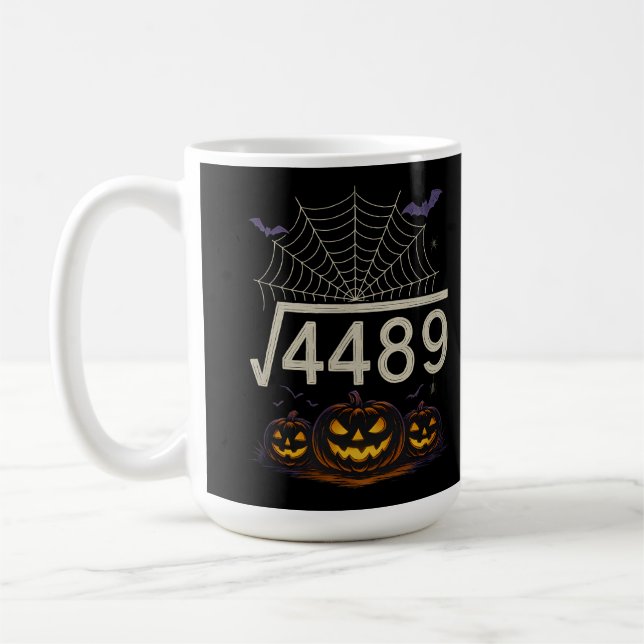 Spooky Math Halloween √4489 Design Coffee Mug (Left)